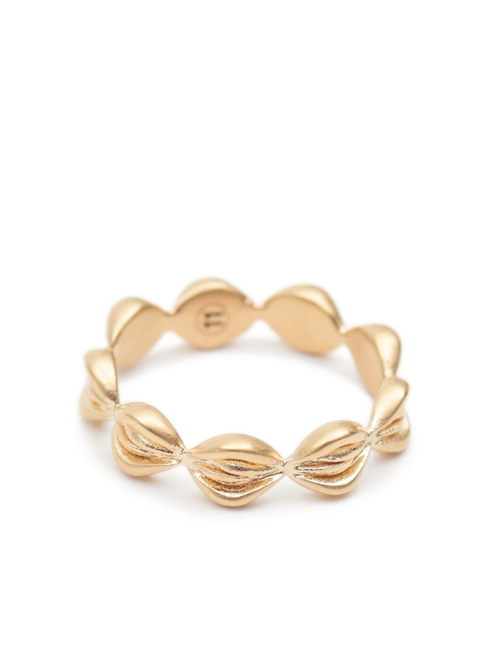 Maison Margiela Engraved-detail Ring In Gold