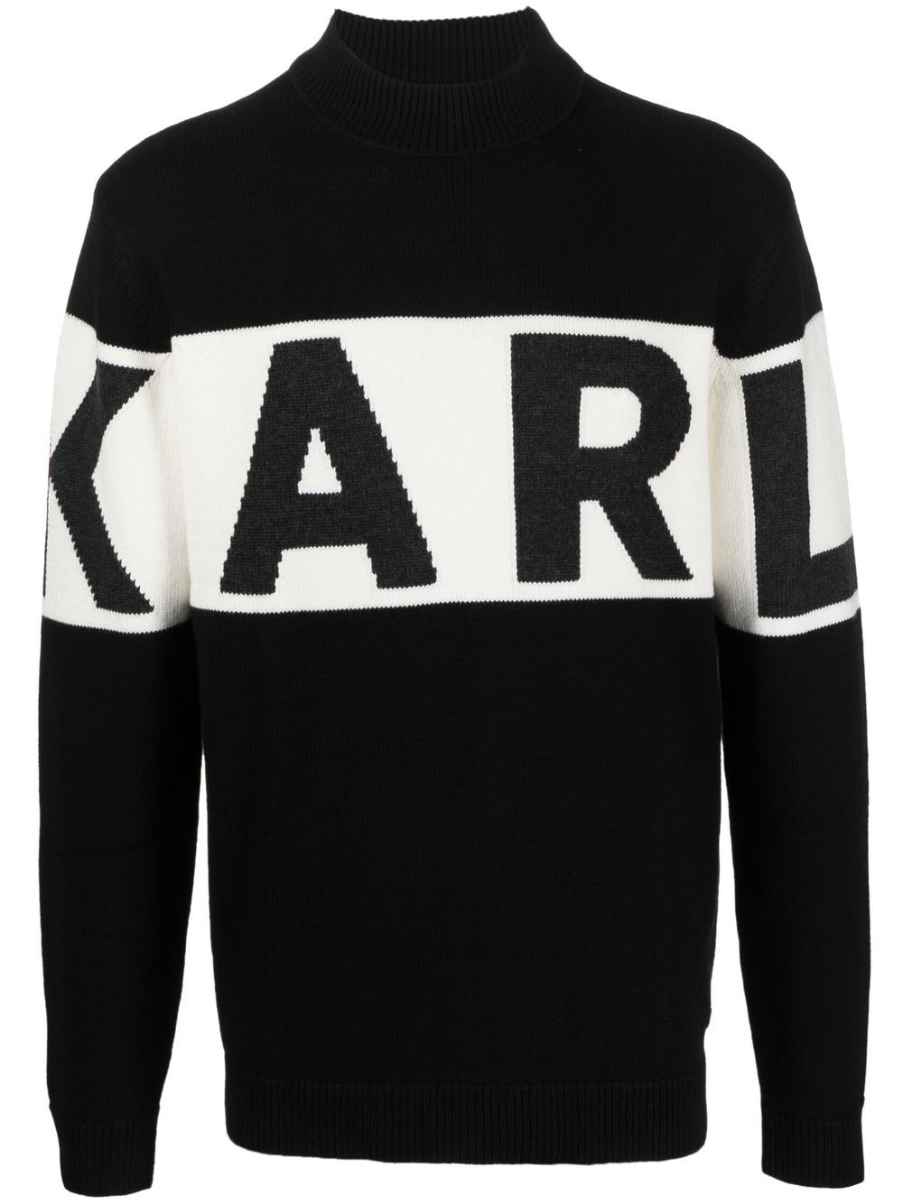 Karl Lagerfeld intarsia-knit Logo Jumper - Farfetch