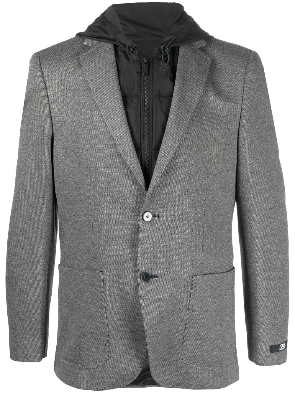 

Karl Lagerfeld blazer con capa removible - Gris