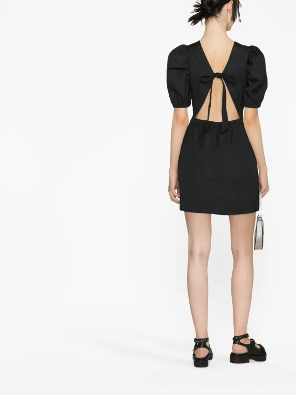 Baum Und Pferdgarten Abito Corto Con Maniche a Palloncino Nero