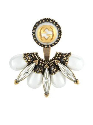 Gucci Interlocking G Earring Gold FARFETCH TR
