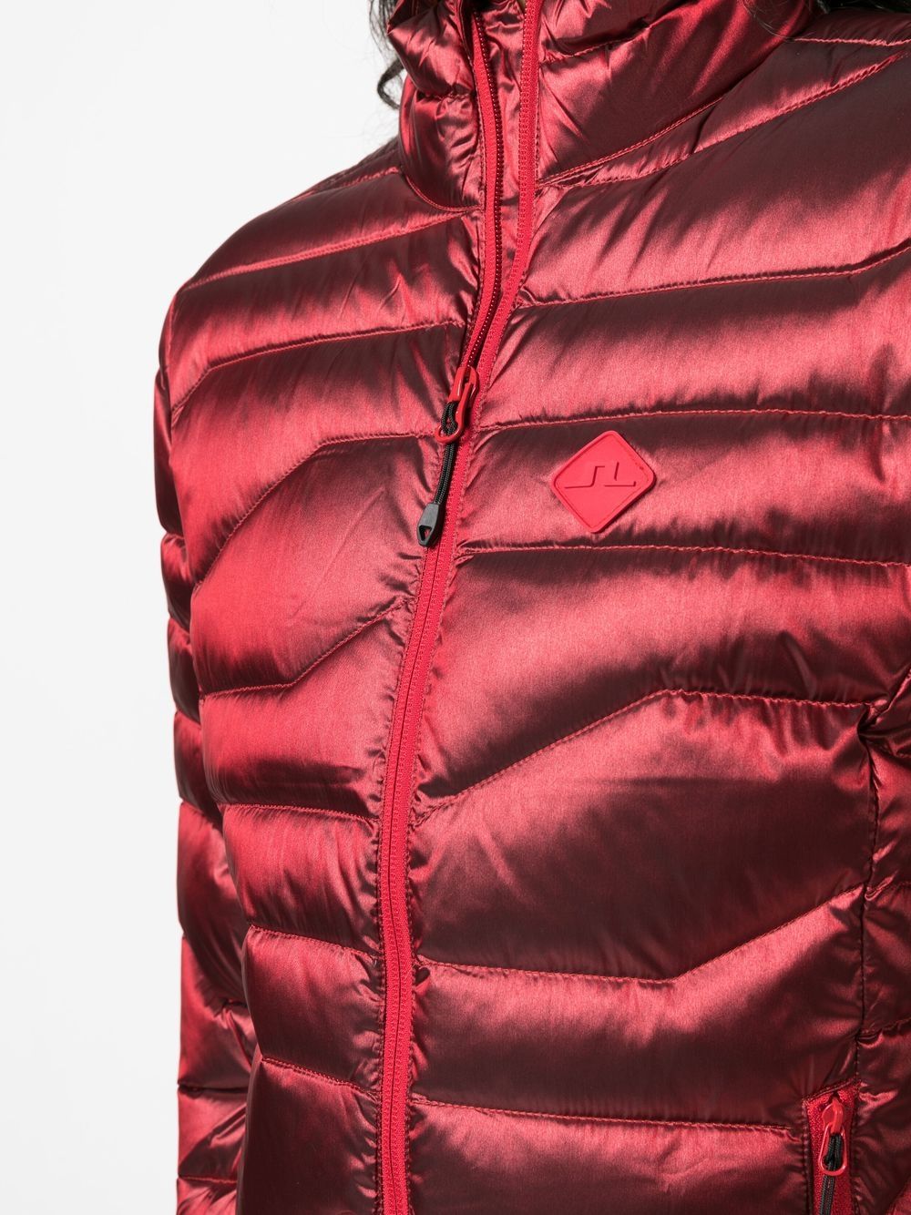 Shop J. Lindeberg Cliff Padded Feather-down Jacket In 红色