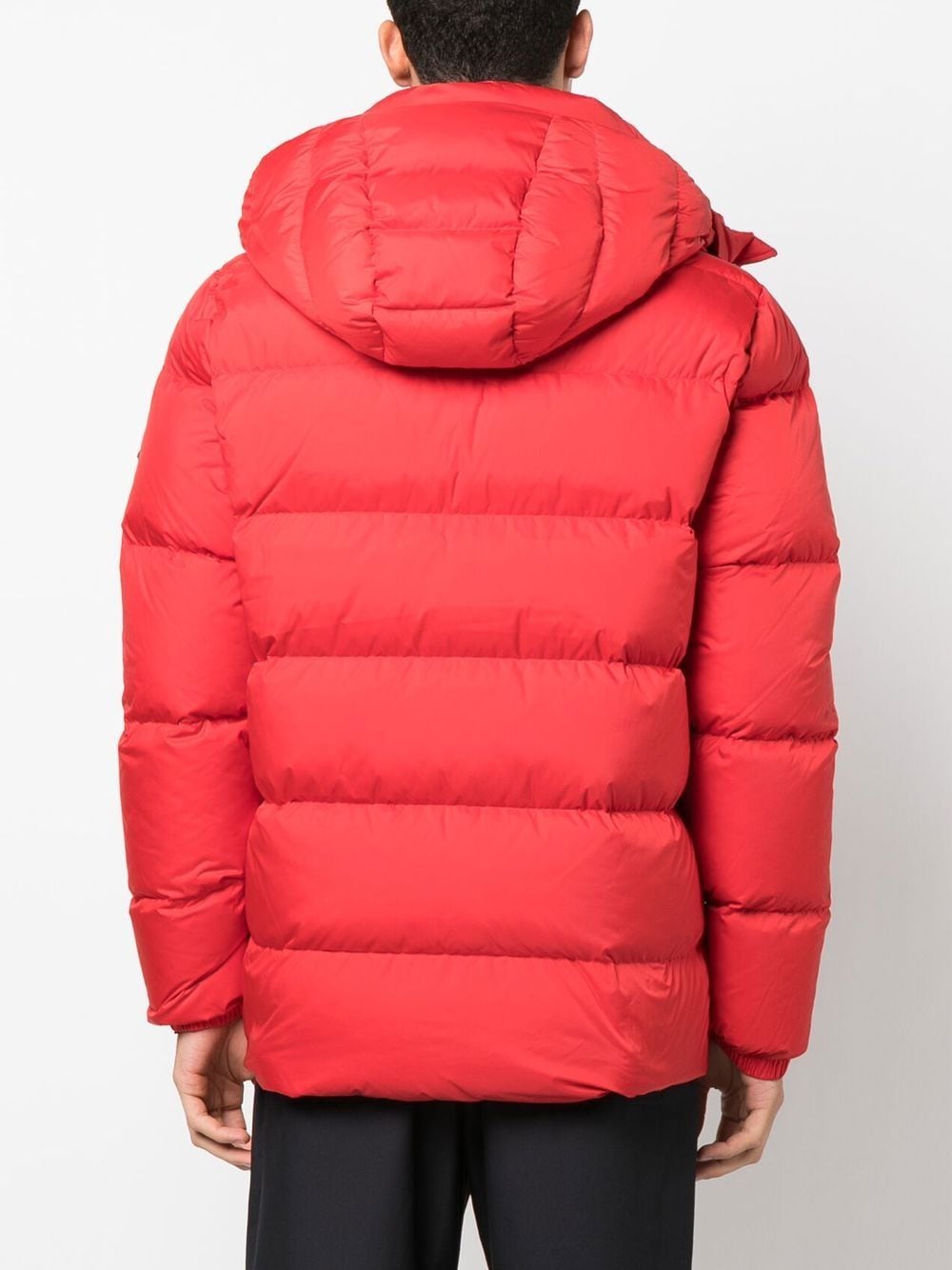 Shop J. Lindeberg Barrel Padded Zipped-up Jacket In Red