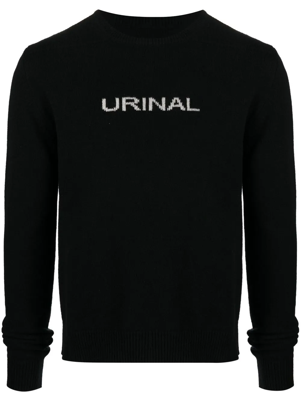 

Rick Owens slogan-intarsia cashmere jumper - Black