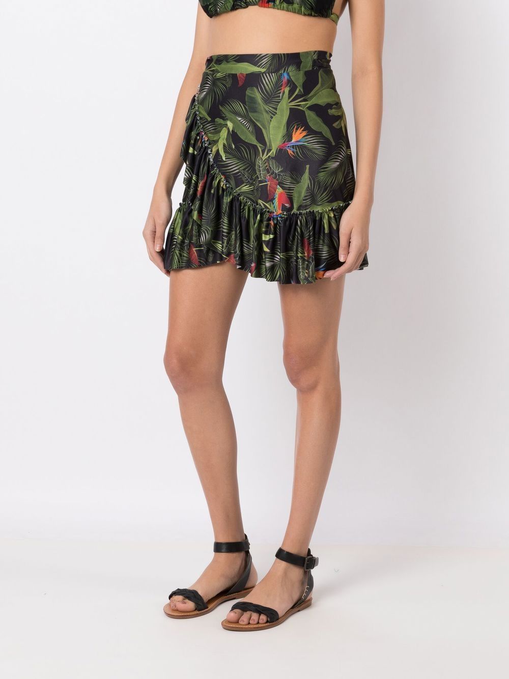 Shop Lygia & Nanny Laurita Botanical-print Skirt In Green