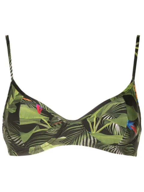 Lygia & Nanny top de bikini Fiji con estampado botánico