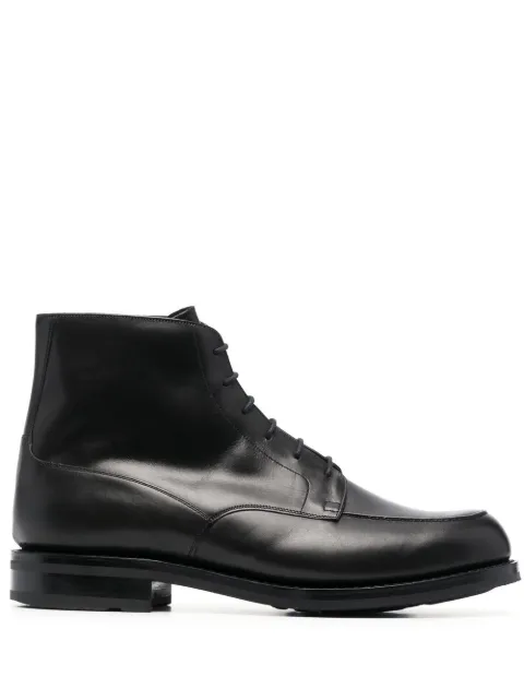 lace-up leather ankle boots