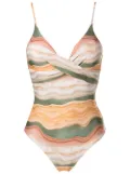 Lygia & Nanny Bianca twisted-front swimsuit - Brown