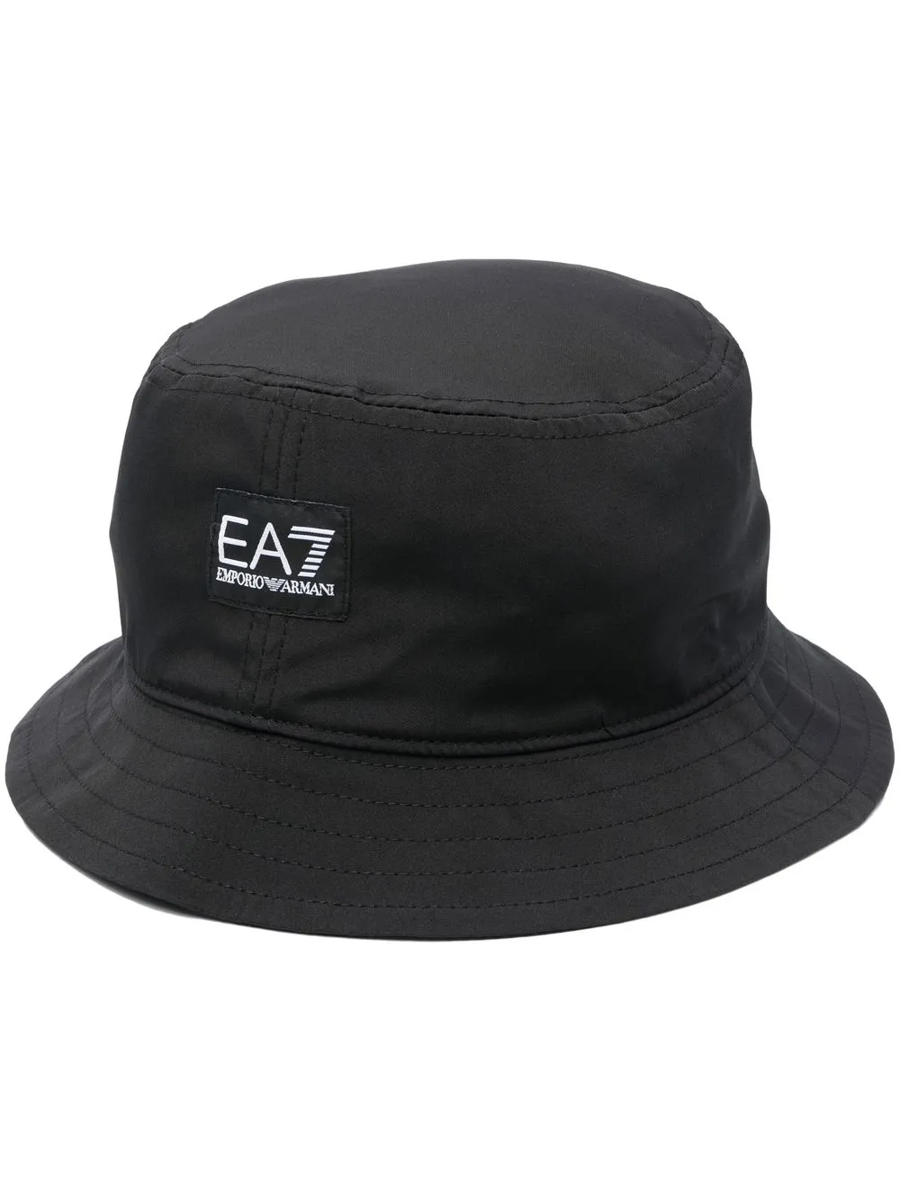 

Ea7 Emporio Armani logo-patch detail bucket hat - Black