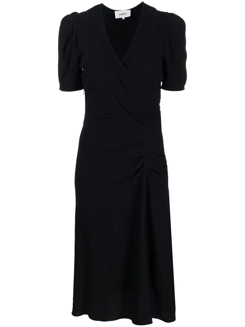

Ba&Sh Oya side-ruched midi dress - Blue