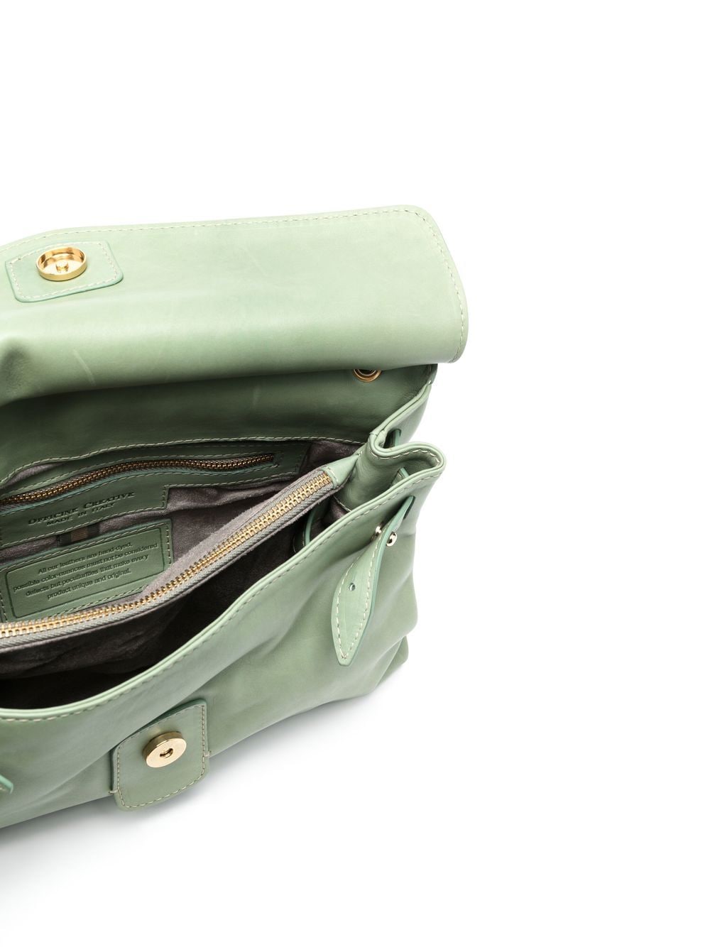 Shop Officine Creative Nolita Woven-handle Shoulder Bag In Green