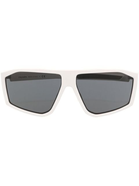 Prada Eyewear - oversized-frame logo-patch sunglasses