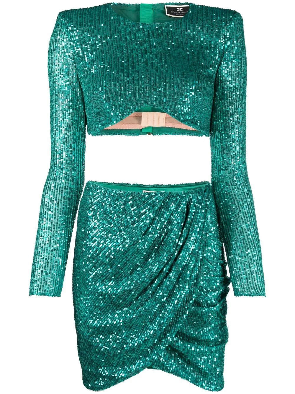 

Elisabetta Franchi sequin-embellished skirt set - Green
