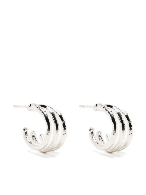 Alighieri The Child's Pose Hoop Earrings in Silver