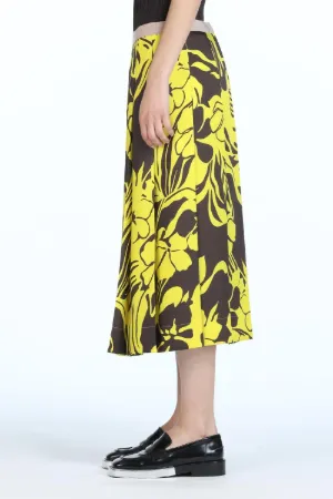 Floral-Print Pleated Skirt