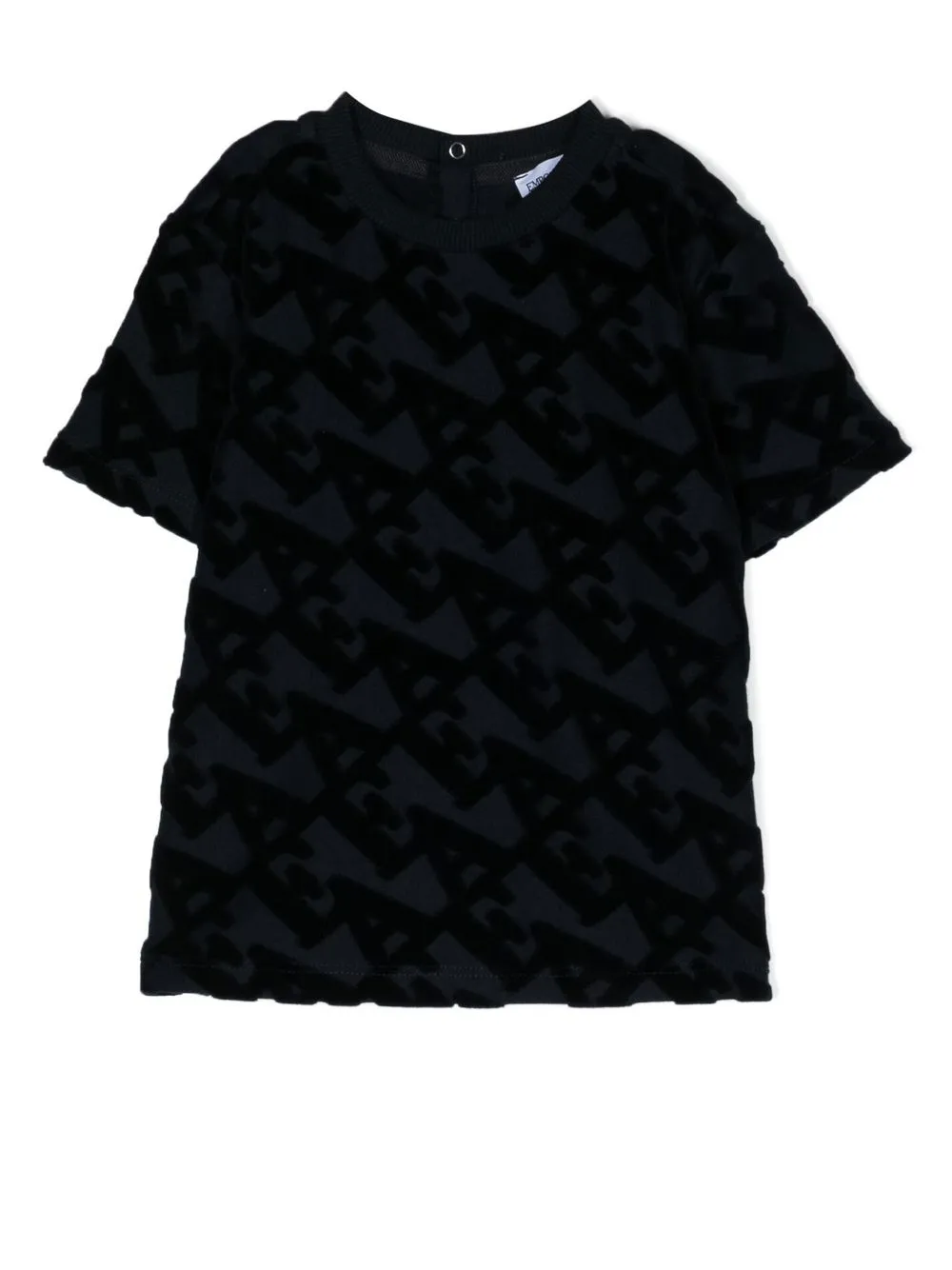 

Emporio Armani Kids cotton-blend crew-neck T-shirt - Black