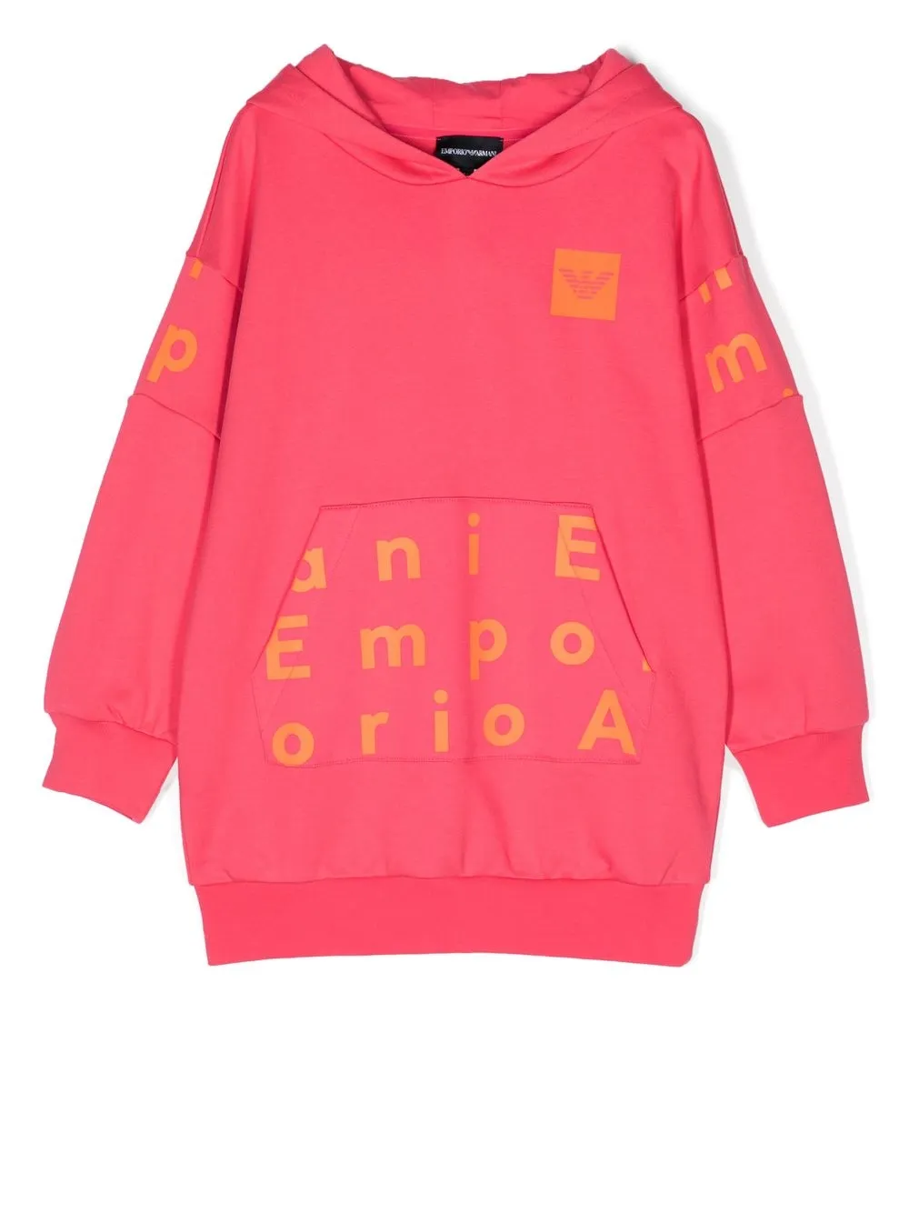 

Emporio Armani Kids logo-print hoodie dress - Pink