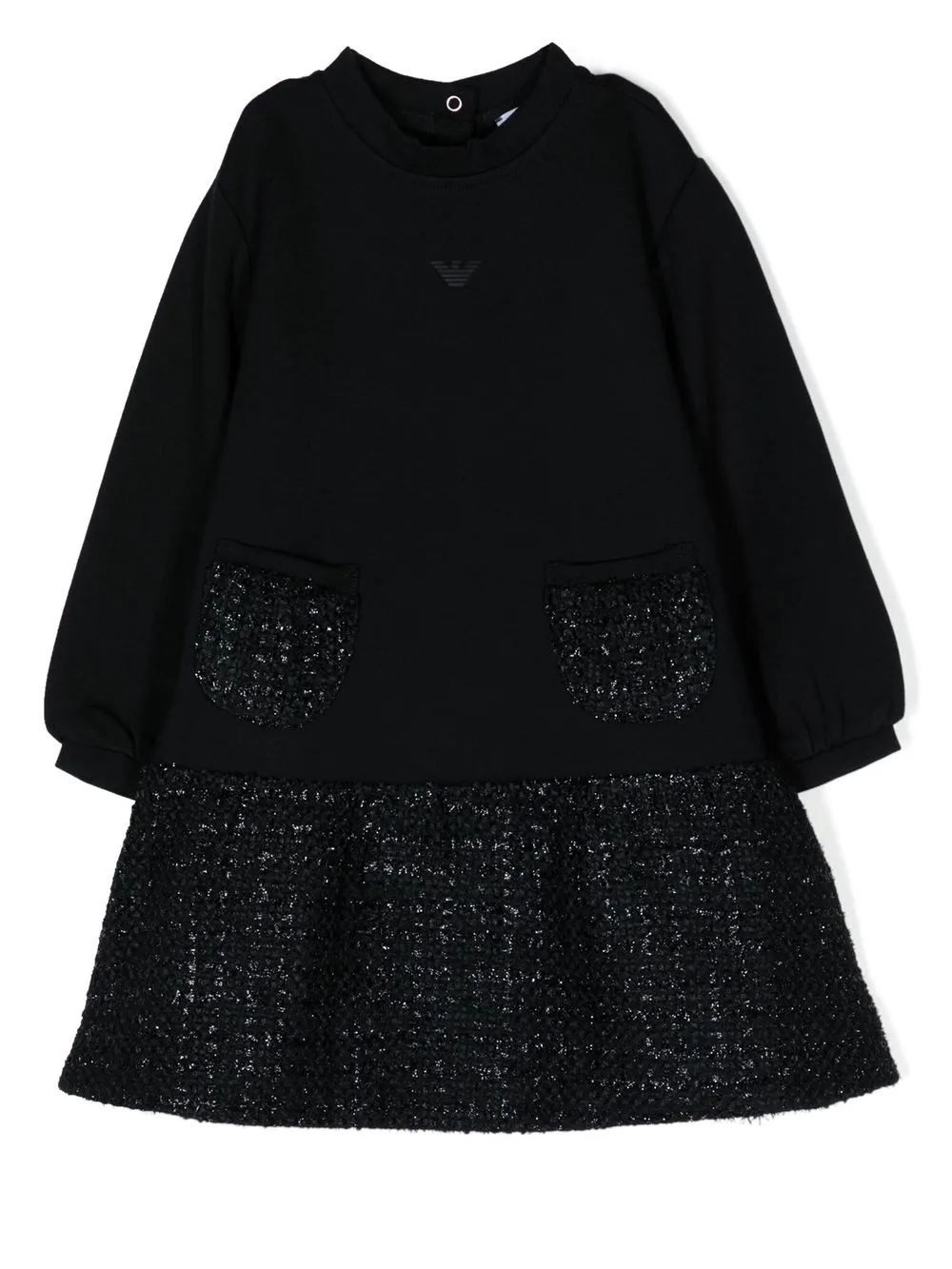 

Emporio Armani Kids metallic-thread midi dress - Black