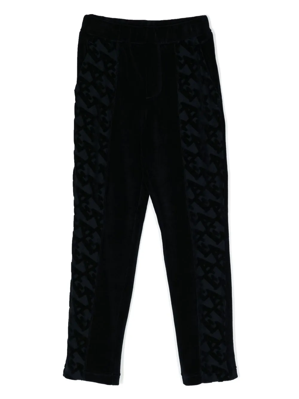 

Emporio Armani Kids logo-jacquard straight trousers - Black