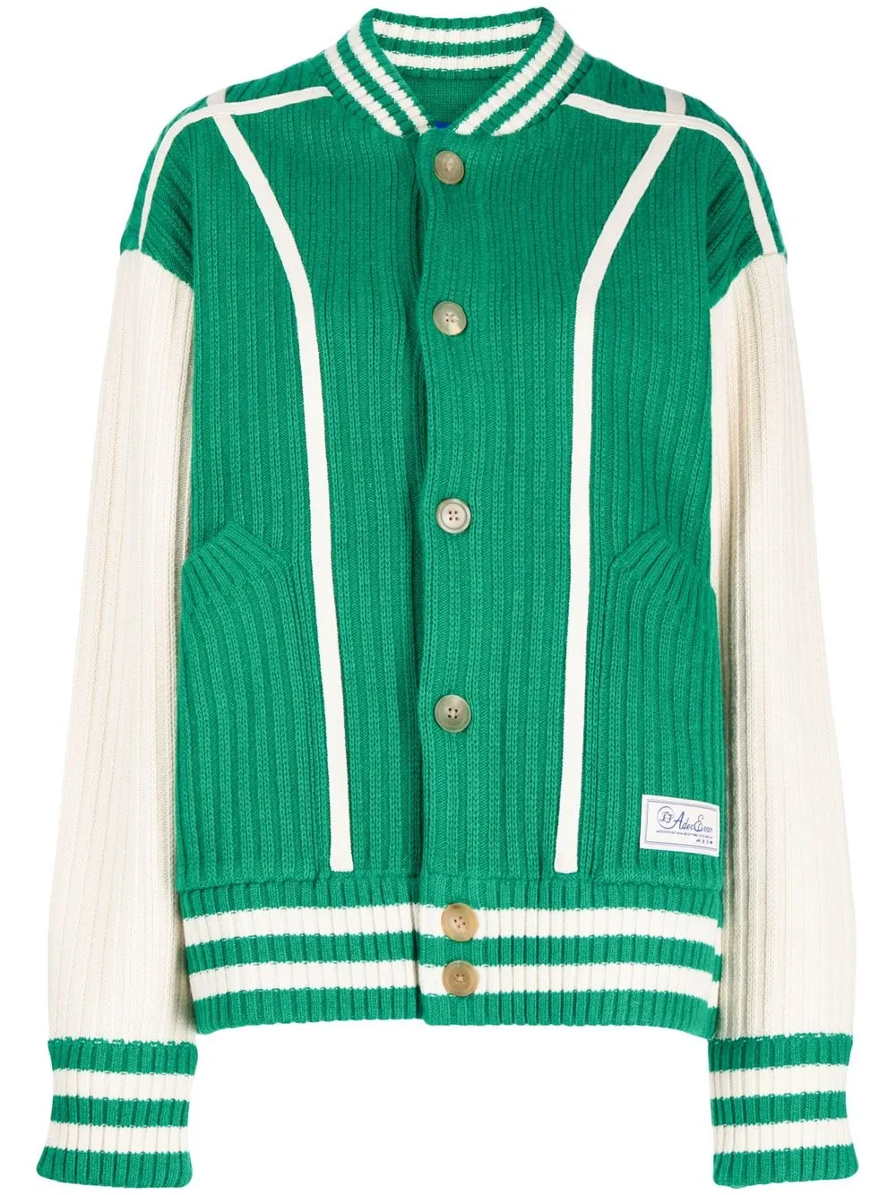 

Ader Error Tomb wool varsity cardigan - Green