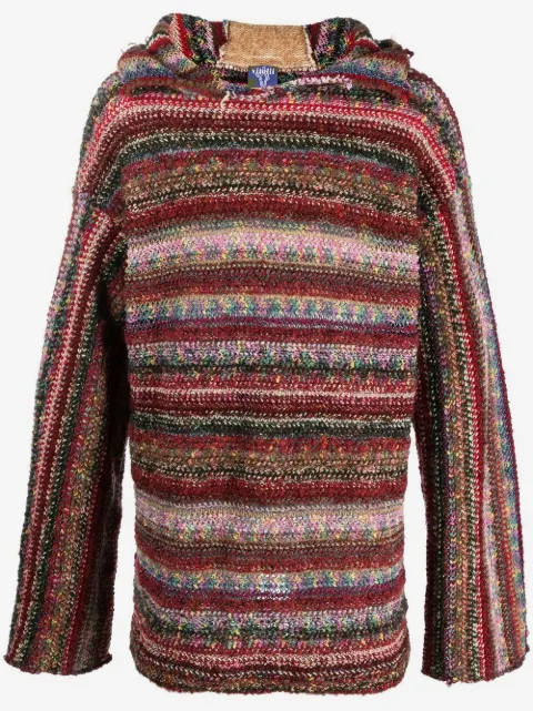 VITELLI striped recycled wool hoodie