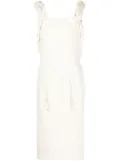 Jacquemus open-back ruffle-shoulder dress - Neutrals