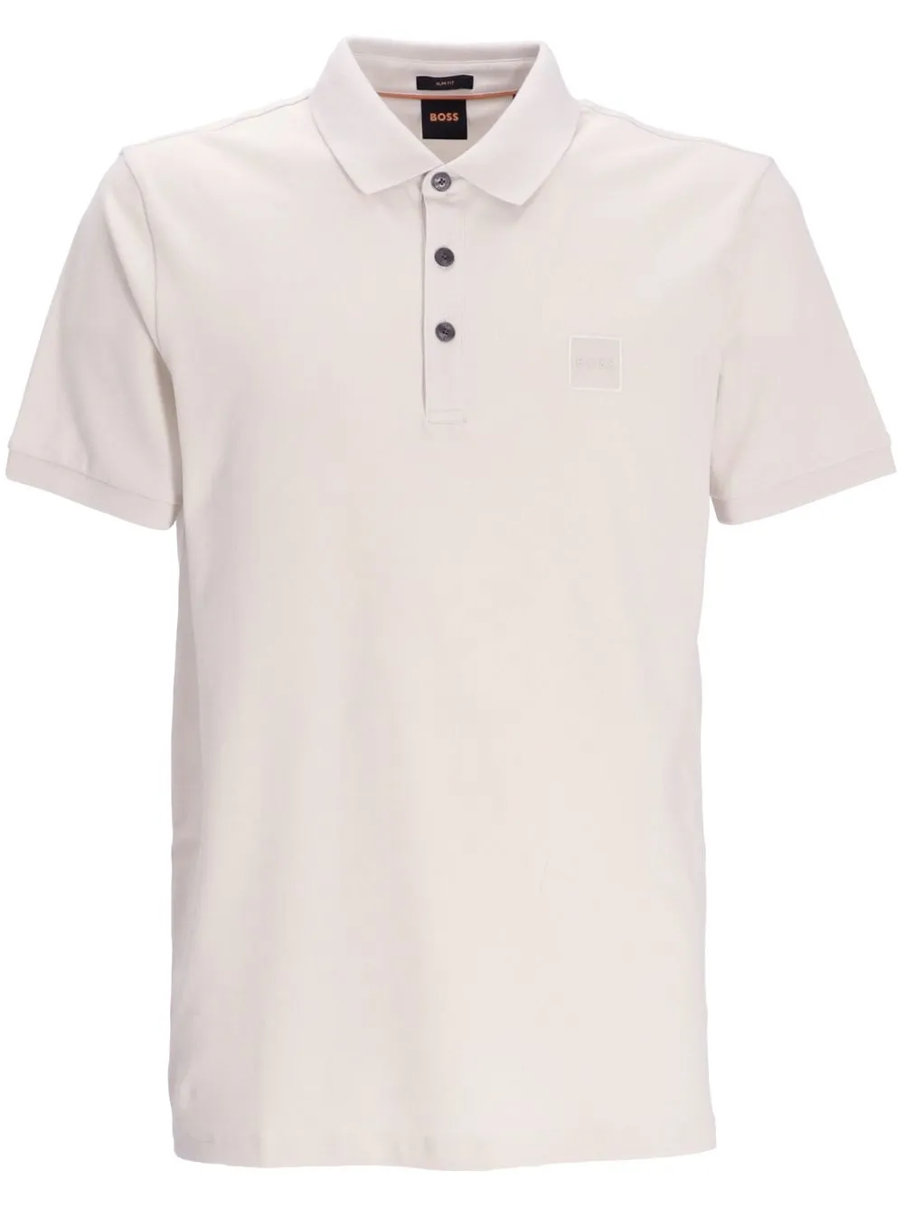 

BOSS logo-patch cotton polo shirt - Neutrals