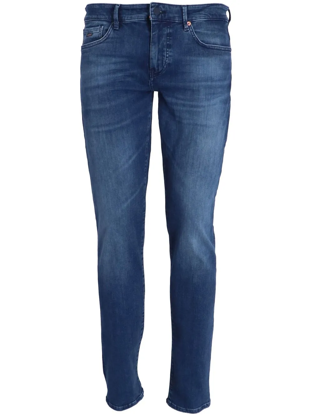 

BOSS Skinny-Fit logo-patch jeans - Blue