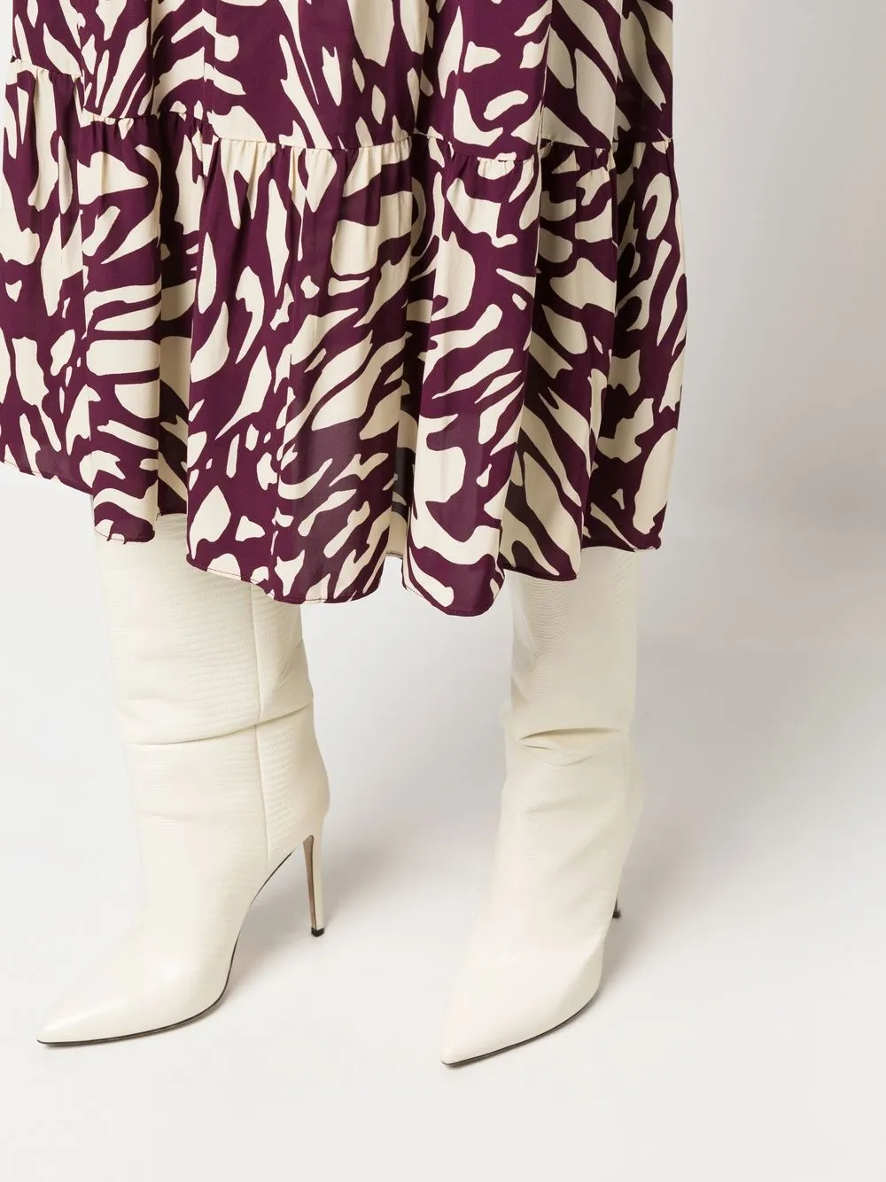 Ba&sh Gianna Patterned A-line Skirt In Purple