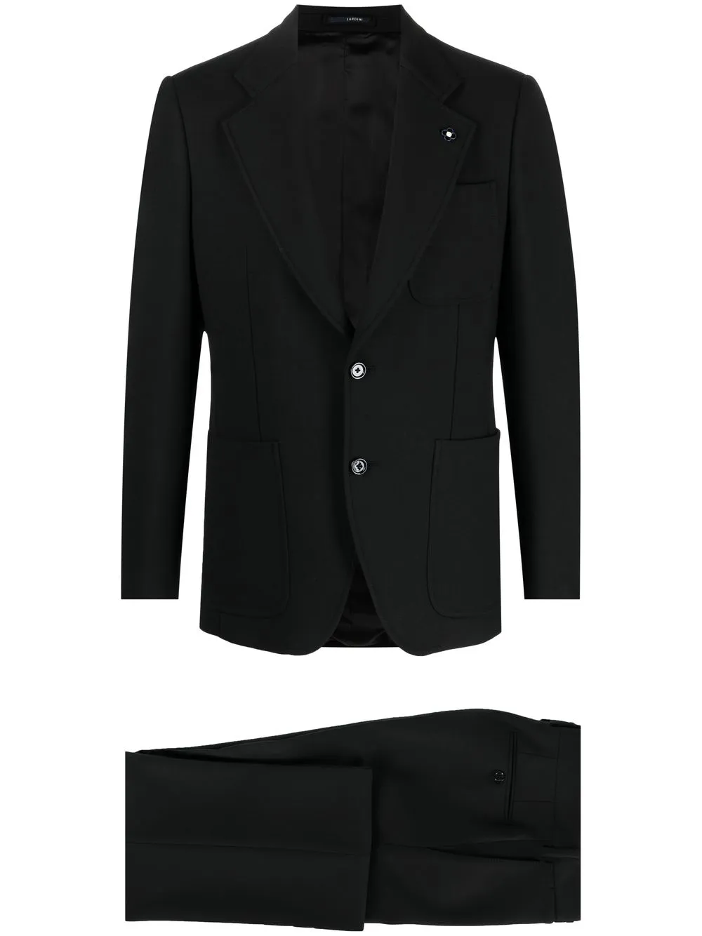 

Lardini single-breasted two-piece suit - Black