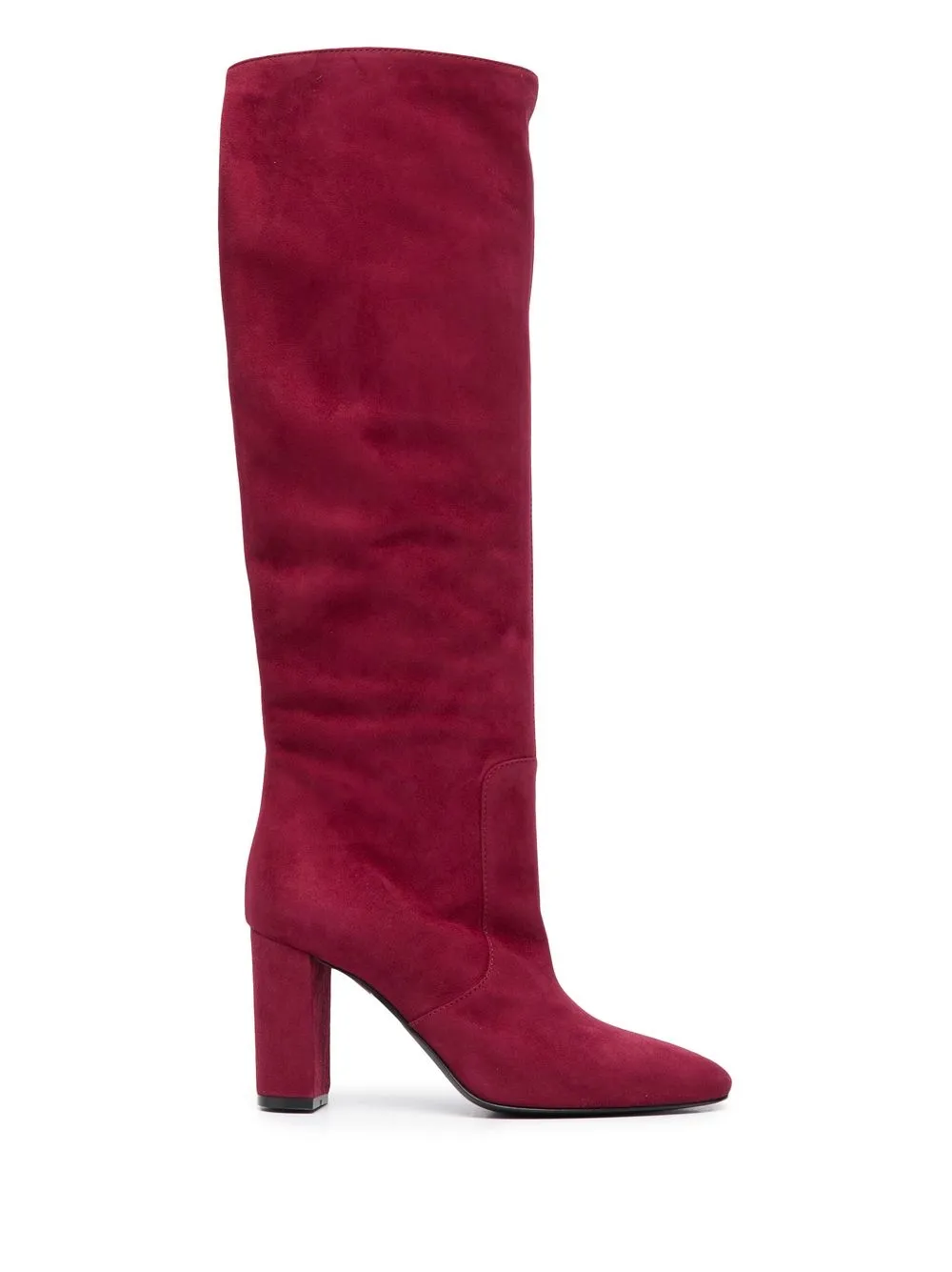 Via Roma 15 80mm Knee-length Suede Boots In 红色