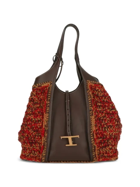 Tod's leather-panel tote bag