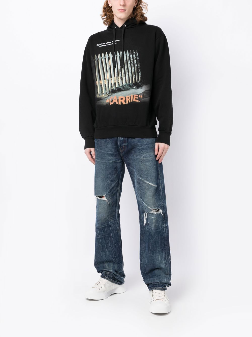 JW Anderson Hoodie met print - Zwart