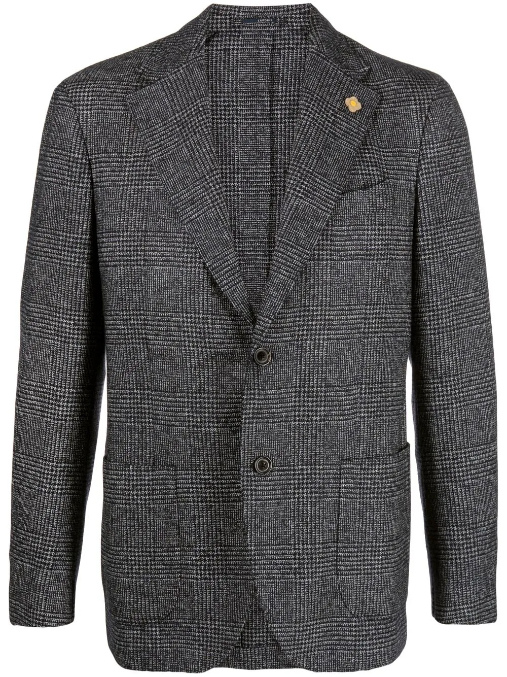 

Lardini check single-breasted blazer - Blue