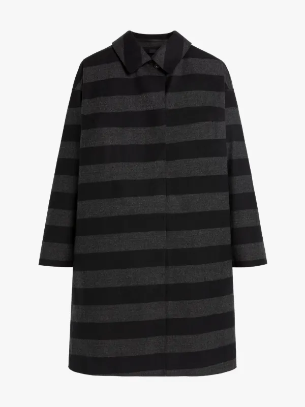Granish White & Black Bonded Cotton Hooded Coat