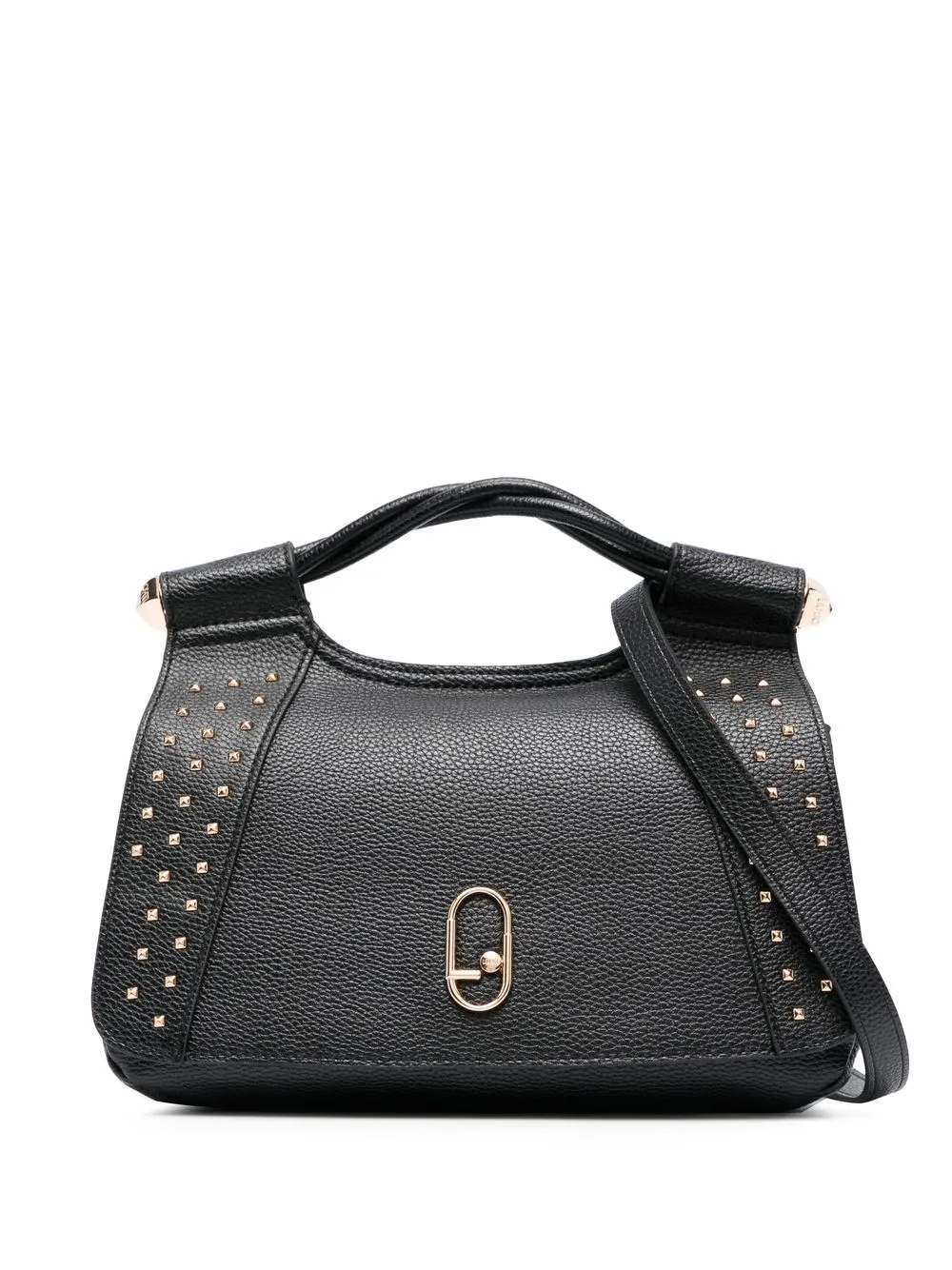 

LIU JO logo-embellished studded tote - Black