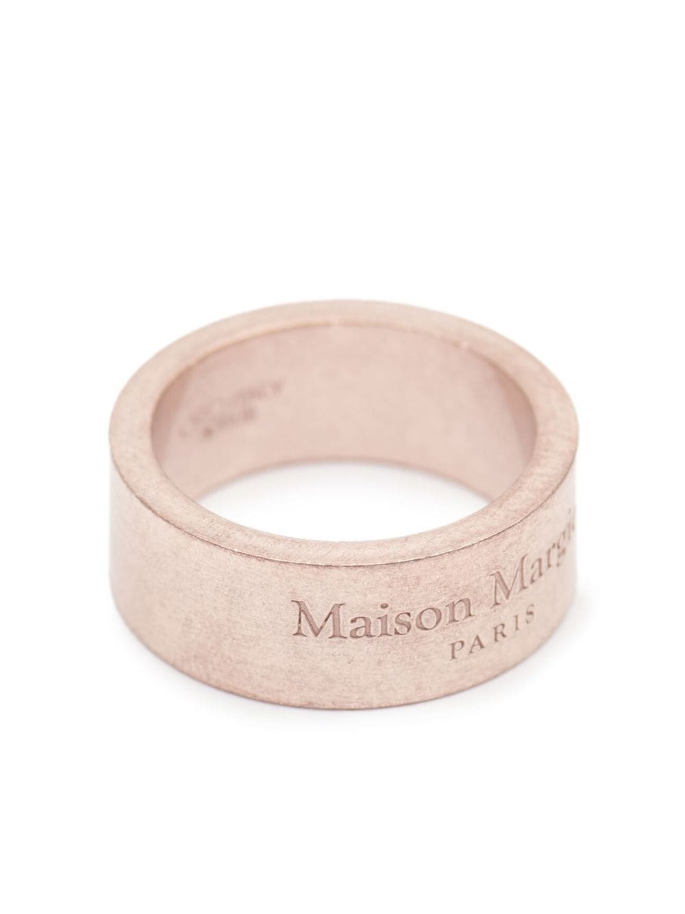 Maison Margiela Engraved Logo Ring In Pink