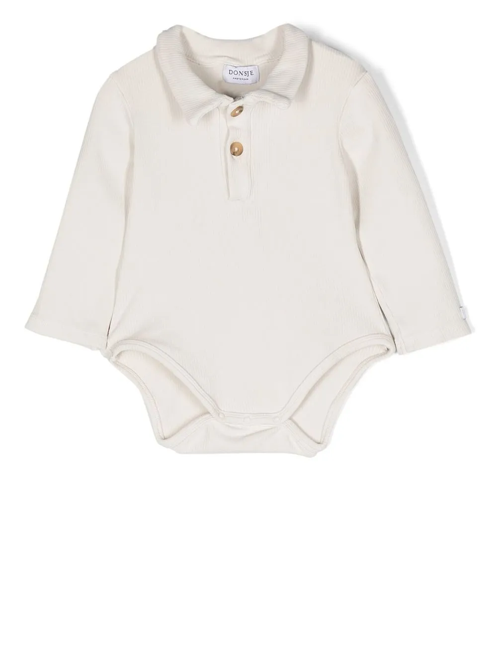 

Donsje fine-ribbed long-sleeve romper - Neutrals