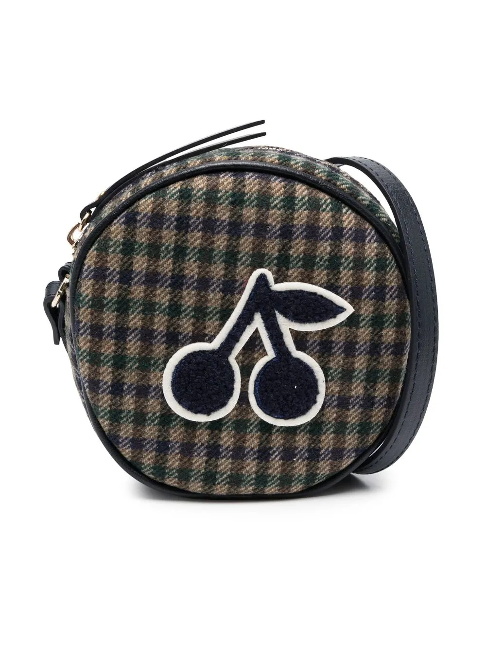 

Bonpoint logo-patch gingham shoulder bag - Green