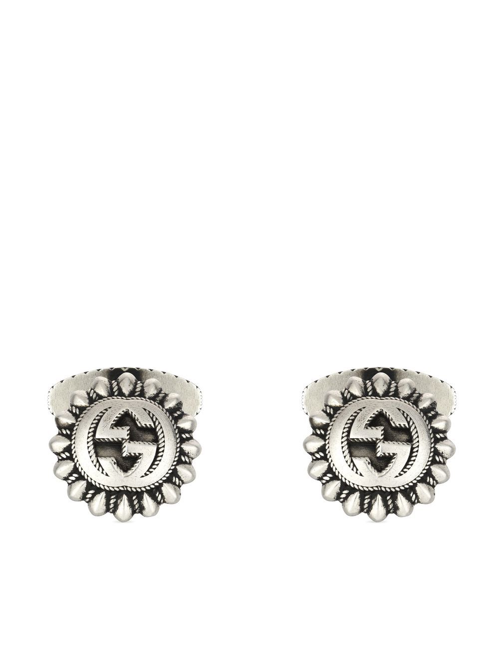 sterling silver Interlocking G cufflinks