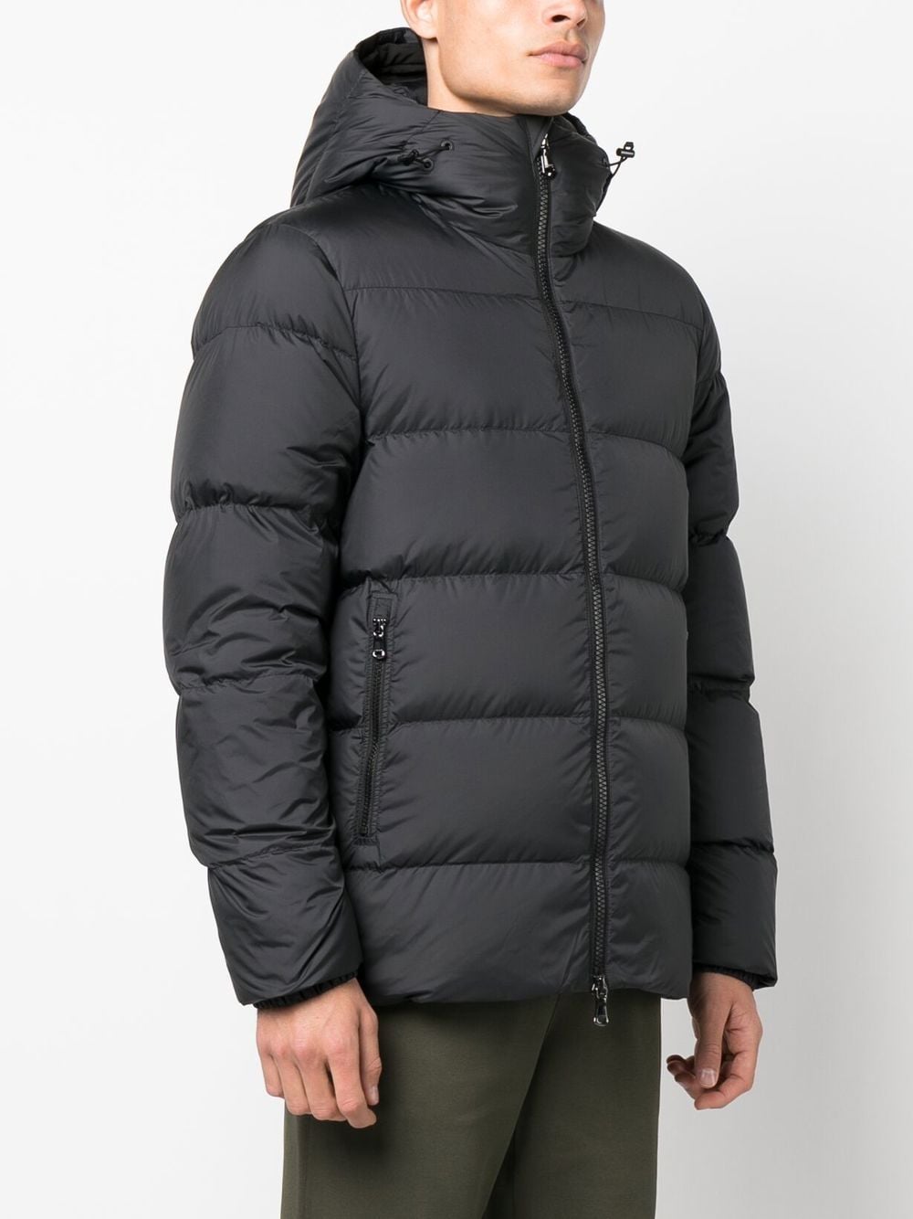 Shop J. Lindeberg Barrell Hooded Padded Jacket In 黑色