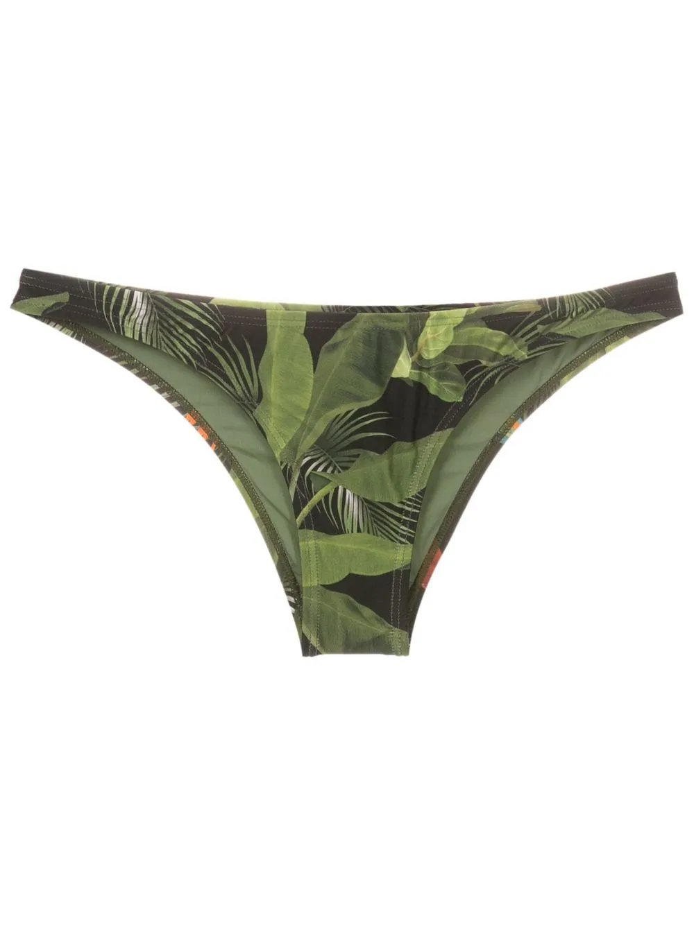 Lygia & Nanny Tropical-print Low-rise Bikini Bottoms In Green