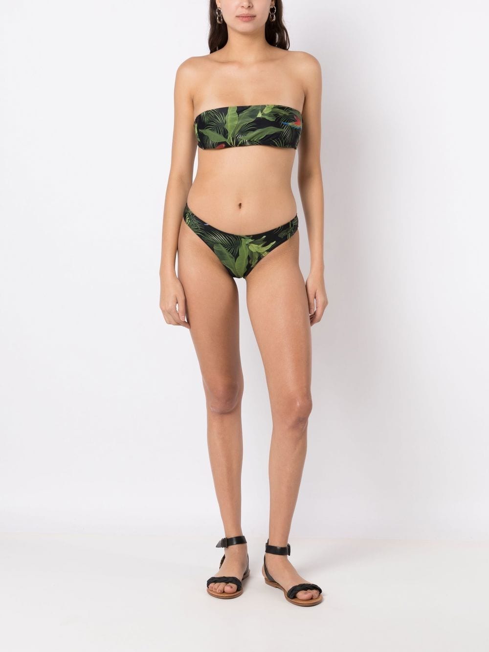 Shop Lygia & Nanny Waikiki Low-rise Bikini Bottom In Green