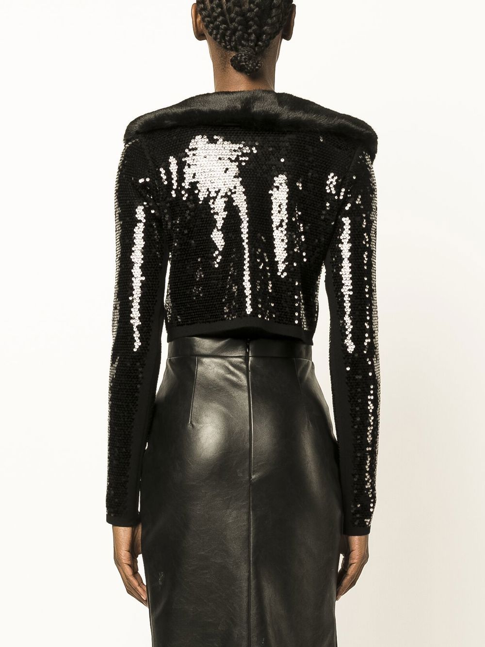 Blumarine Sequin-embellished Cropped Cardigan - Farfetch