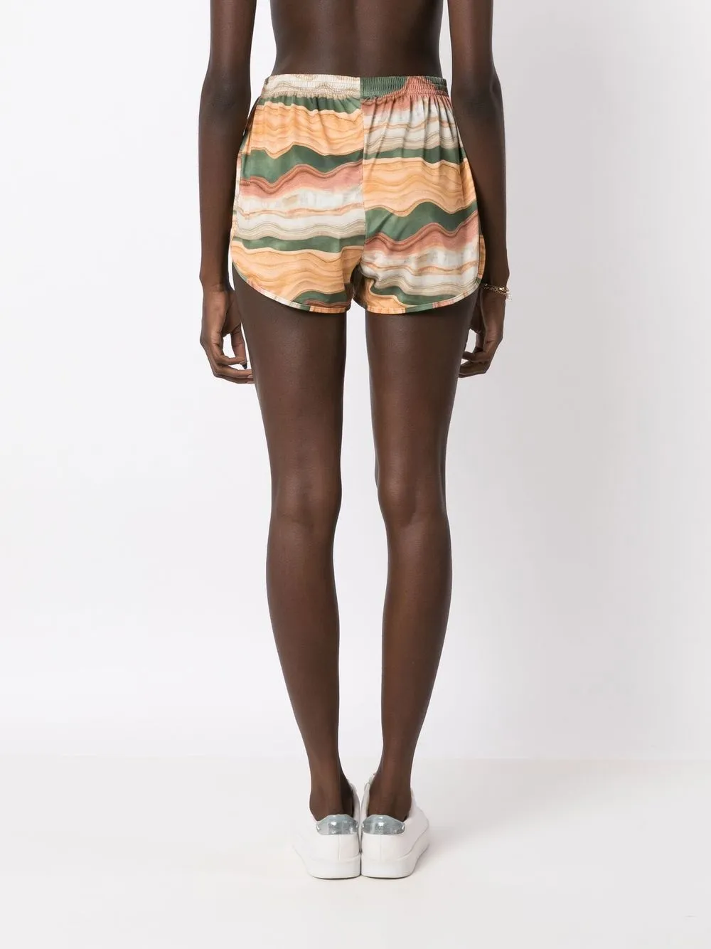 Shop Lygia & Nanny Lee Printed Mini Shorts In Orange