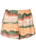 Lygia & Nanny Lee printed mini shorts - Orange