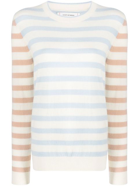 Chinti and Parker Riley striped crew neck sweater 