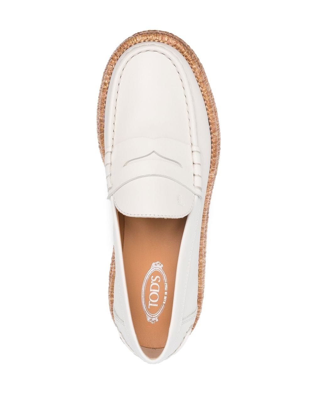 Shop Tod's Platform Leather Loafers In Neutrals