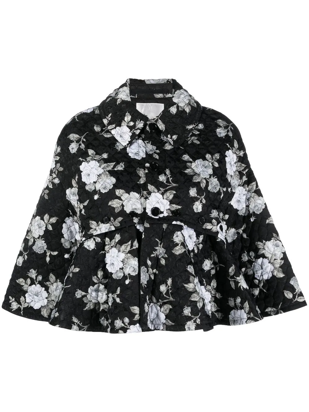 

Comme Des Garçons Noir Kei Ninomiya floral-print cropped jacket - Black