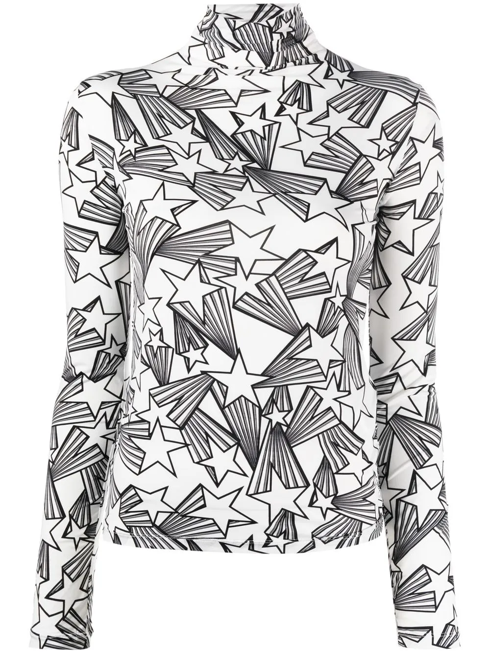 

MSGM star-print high-neck top - White